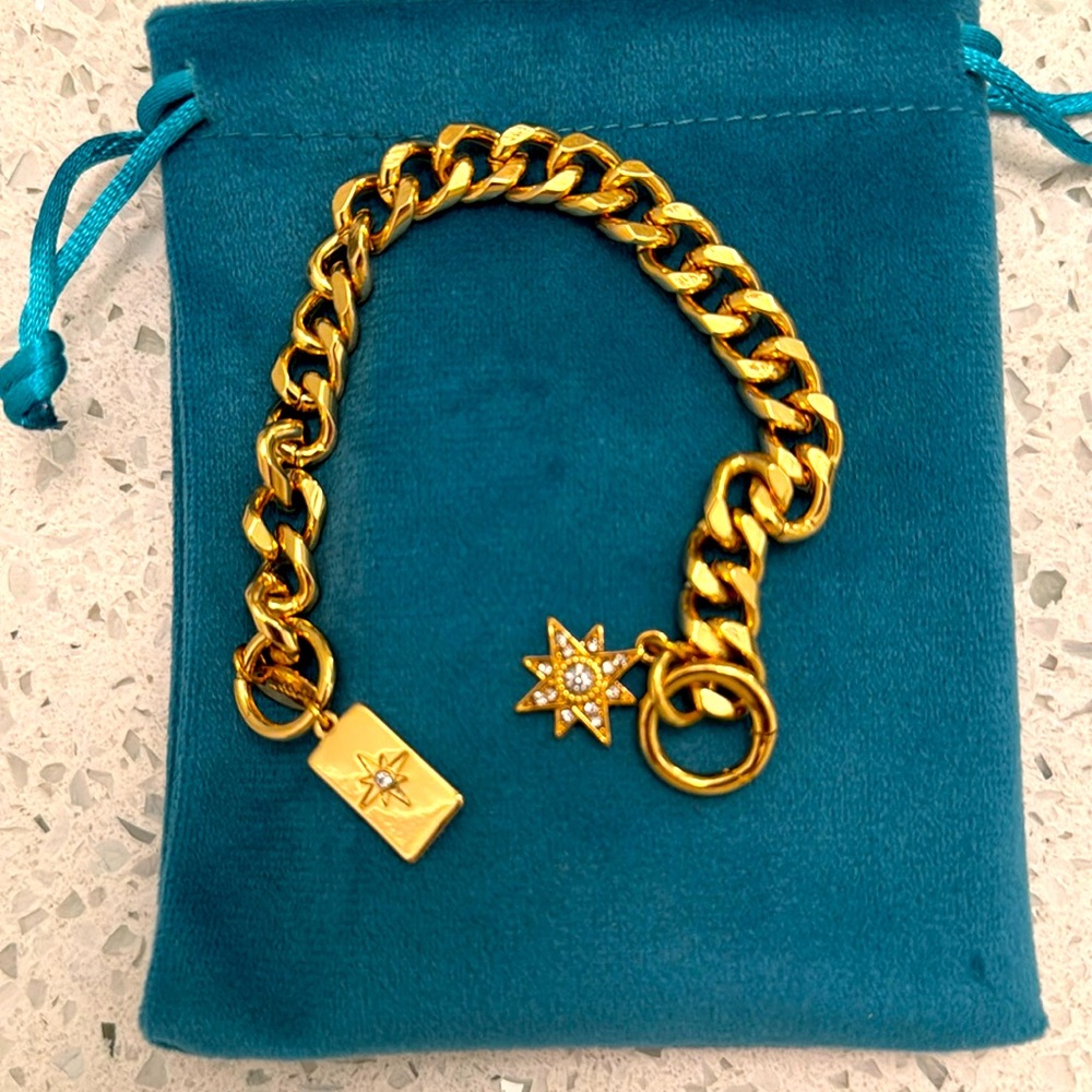 Gold Chain/Charm Bracelet - Brand New